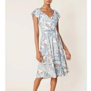 Hale Bob Size XS Belted Midi Dress